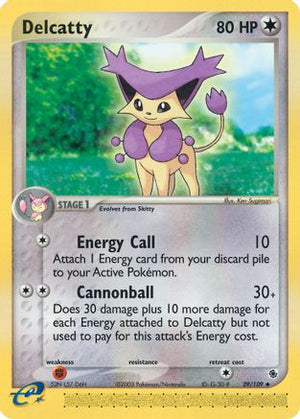 Delcatty 29/109 - Ruby & Sapphire Reverse Holofoil