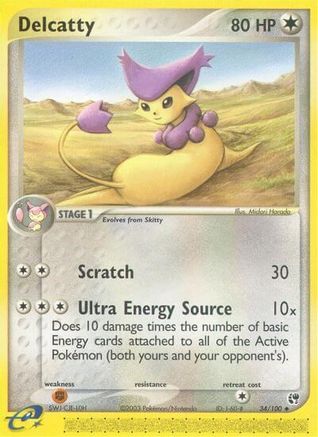 Delcatty 34/100 - Sandstorm Reverse Holofoil - Poke-Collect