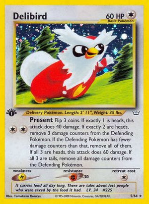 Delibird 5/64 - Neo Revelation 1st Edition Holofoil - Poke-Collect