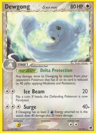 Dewgong (Delta Species) 15/101 - Dragon Frontiers - Poke-Collect