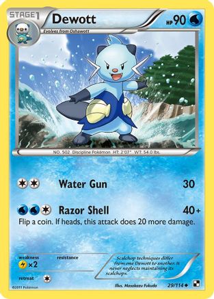Dewott (29) 29/114 - Black and White - Poke-Collect