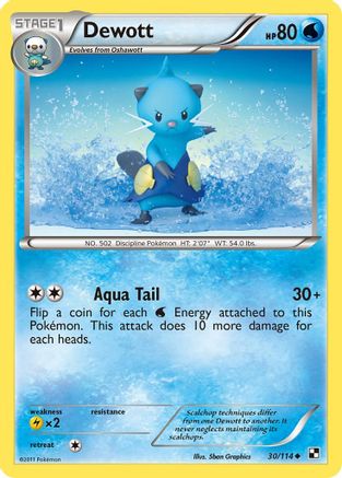 Dewott (30) 30/114 - Black and White - Poke-Collect