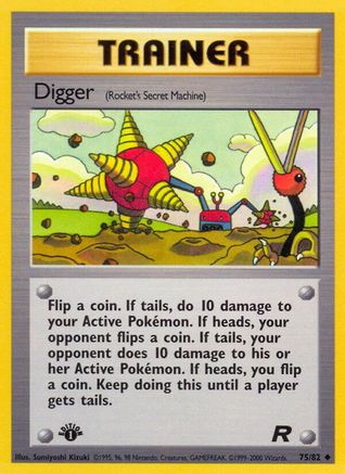 Digger (Rocket's Secret Machine) 75/82 - Team Rocket 1st Edition - Poke-Collect