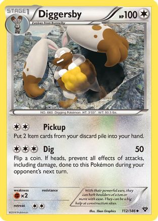 Diggersby 112/146 - XY Base Set - Poke-Collect