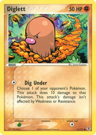 Diglett 61/112 - FireRed & LeafGreen Reverse Holofoil - Poke-Collect