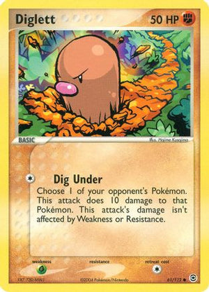 Diglett 61/112 - FireRed & LeafGreen Reverse Holofoil - Poke-Collect