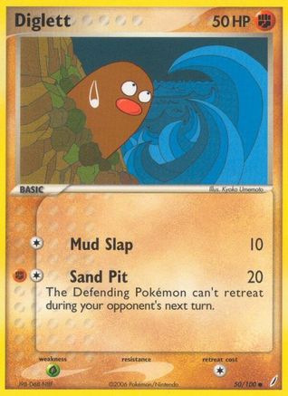 Diglett 50/100 - Crystal Guardians Reverse Holofoil - Poke-Collect