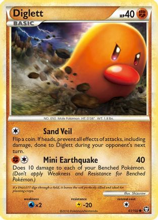 Diglett 61/102 - Triumphant Reverse Holofoil - Poke-Collect