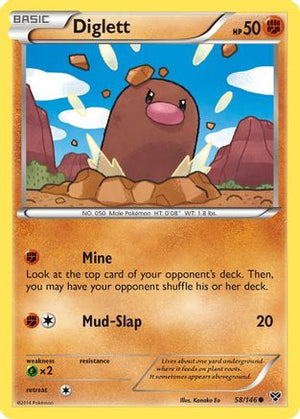 Diglett 58/146 - XY Reverse Holofoil - Poke-Collect