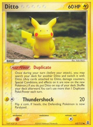 Ditto - 63/113 (Pikachu) 63/113 - Delta Species Reverse Holofoil - Poke-Collect