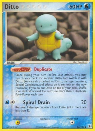 Ditto - 64/113 (Squirtle) 64/113 - Delta Species Reverse Holofoil - Poke-Collect