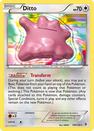 Ditto 108/149 - Boundaries Crossed Reverse Holofoil - Poke-Collect