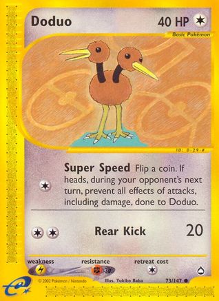 Doduo 73/147 - Aquapolis Reverse Holofoil - Poke-Collect