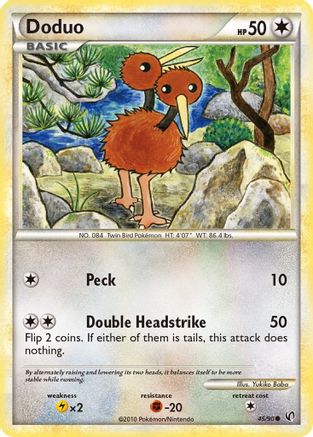 Doduo 45/90 - Undaunted Reverse Holofoil - Poke-Collect