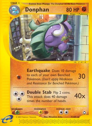 Donphan 7/147 - Aquapolis - Poke-Collect