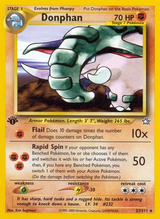 Donphan 21/111 - Neo Genesis 1st Edition - Poke-Collect