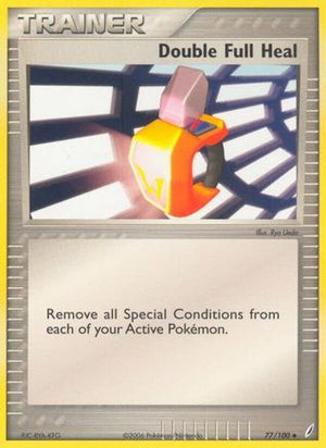 Double Full Heal 77/100 - Crystal Guardians Reverse Holofoil - Poke-Collect
