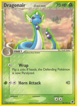 Dragonair (Delta Species) 28/101 - Dragon Frontiers Reverse Holofoil - Poke-Collect