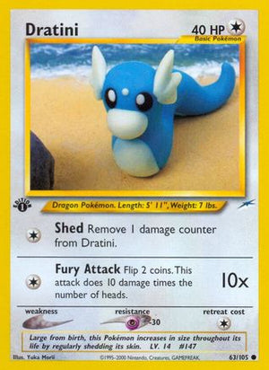 Dratini 63/105 - Neo Destiny 1st Edition - Poke-Collect
