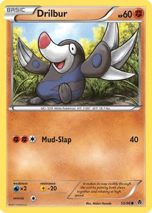 Drilbur (55) 55/98 - Emerging Powers Reverse Holofoil - Poke-Collect