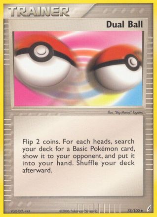 Dual Ball 78/100 - Crystal Guardians Reverse Holofoil - Poke-Collect