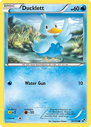 Ducklett 36/114 - Black and White - Poke-Collect