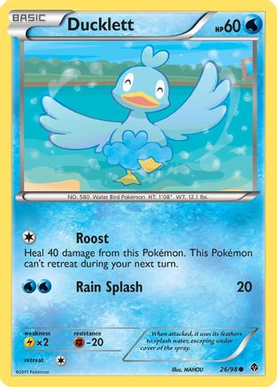Ducklett 26/98 - Emerging Powers Reverse Holofoil - Poke-Collect