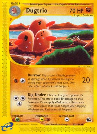 Dugtrio 52/144 - Skyridge Reverse Holofoil - Poke-Collect