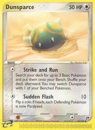 Dunsparce 60/100 - Sandstorm Reverse Holofoil - Poke-Collect