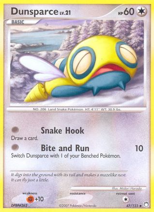 Dunsparce 47/123 - Mysterious Treasures Reverse Holofoil - Poke-Collect