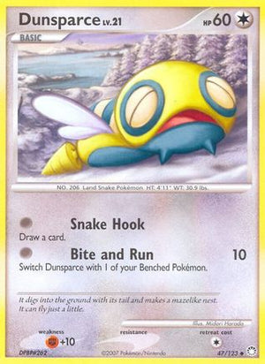 Dunsparce 47/123 - Mysterious Treasures Reverse Holofoil - Poke-Collect