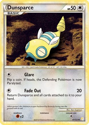 Dunsparce 41/123 - HeartGold SoulSilver - Poke-Collect