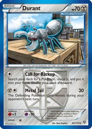 Durant (Team Plasma) (92) 92/135 - Plasma Storm - Poke-Collect