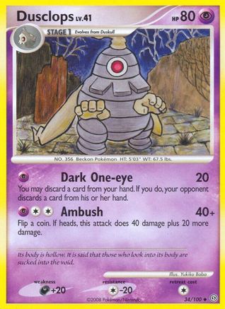 Dusclops (34) 34/100 - Stormfront Reverse Holofoil - Poke-Collect