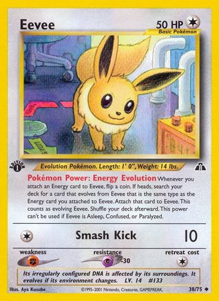 Eevee 38/75 - Neo Discovery 1st Edition - Poke-Collect