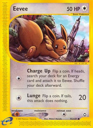 Eevee 75/147 - Aquapolis Reverse Holofoil - Poke-Collect