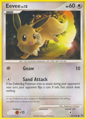 Eevee 63/100 - Majestic Dawn Reverse Holofoil - Poke-Collect