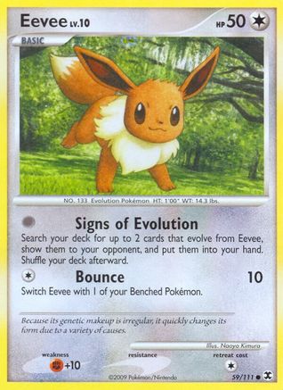 Eevee 59/111 - Rising Rivals Reverse Holofoil - Poke-Collect