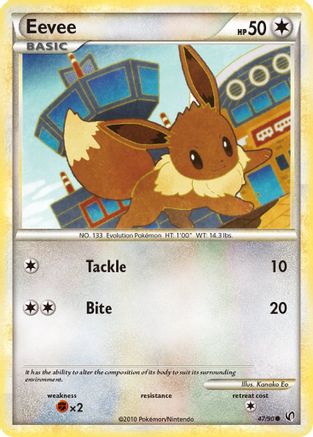 Eevee 47/90 - HSUndaunted Reverse Holofoil - Poke-Collect