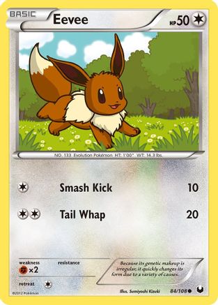Eevee 84/108 - Dark Explorers Reverse Holofoil - Poke-Collect