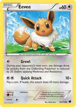 Eevee 89/116 - Plasma Freeze Reverse Holofoil - Poke-Collect