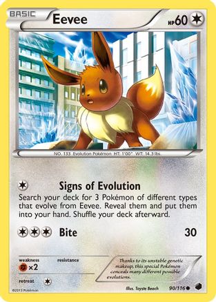 Eevee (90) 90/116 - Plasma Freeze Reverse Holofoil - Poke-Collect
