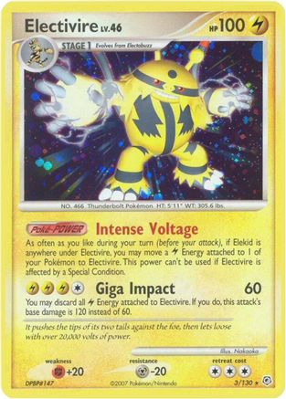 Electivire 3/130 - Diamond and Pearl Reverse Holofoil - Poke-Collect