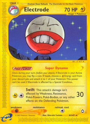 Electrode 8/147 - Aquapolis Reverse Holofoil - Poke-Collect