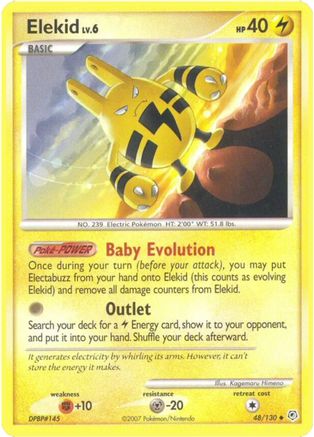 Elekid 48/130 - Diamond and Pearl Reverse Holofoil - Poke-Collect