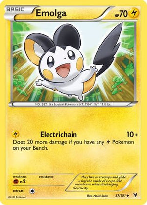 Emolga 37/101 - Noble Victories Reverse Holofoil - Poke-Collect