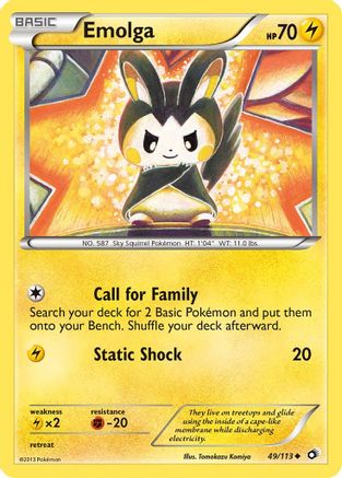 Emolga 49/113 - Legendary Treasures Reverse Holofoil - Poke-Collect