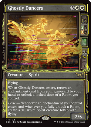 Ghostly Dancers (DSK-302) - Duskmourn: House of Horror: (Showcase) Foil