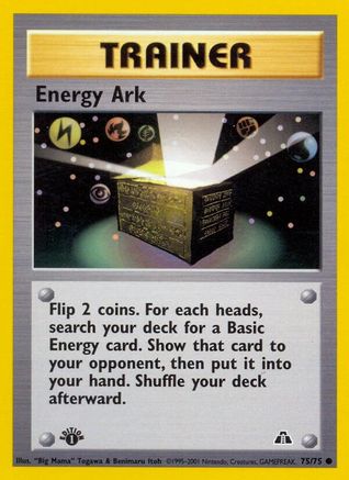 Energy Ark 75/75 - Neo Discovery 1st Edition - Poke-Collect