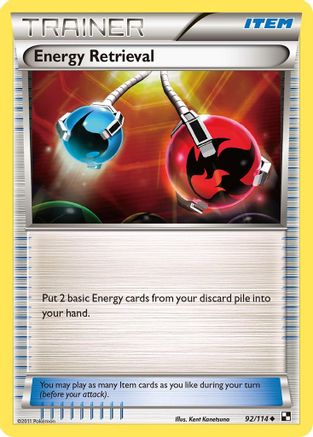 Energy Retrieval 92/114 - Black and White - Poke-Collect